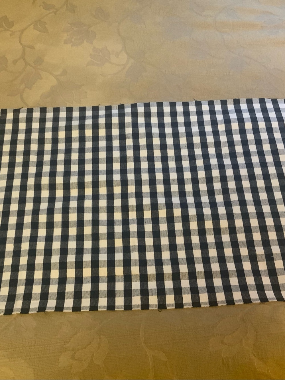 Gingham Thick Cotton Fabric - Checkered Material 29.5 x 17 in